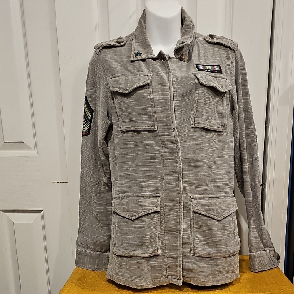Sundry Army Green Jacket With Patches Size 0 - image 1